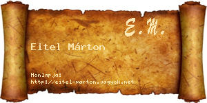 Eitel Márton névjegykártya